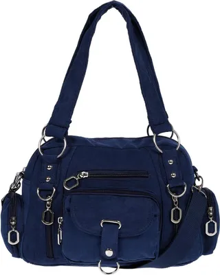 Produktbild von Damenhandtasche Schultertasche Tasche Umhängetasche Canvas Shopper Crossover Bag Blau