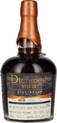 Produktbild von Dictador BEST OF 1977 APASIONADO Colombian Rum 40YO/070617/EX-P322 43 % 0,70 lt.