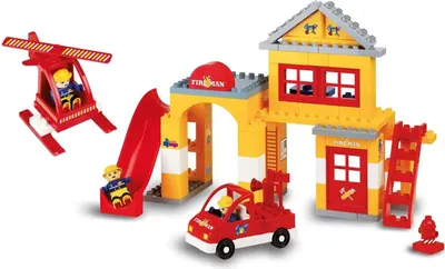 Produktbild von Unicoplus Feuerwache Spielset für Kinder – Robustes Konstruktionsspielzeug