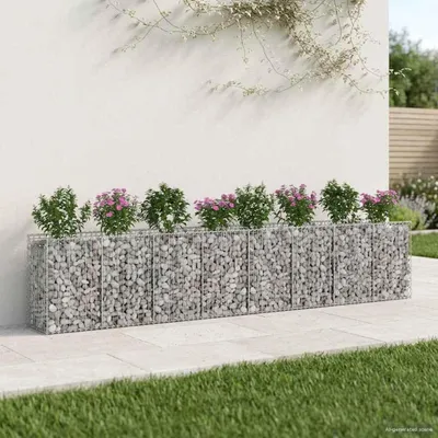 Obrázek produktu pro Maison Exclusive – Vyvýšené záhony z pletiva, 3 kusy, rozměry 400 x 50 x 80 cm, pozinkovaná ocel
