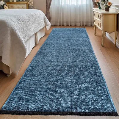 Immagine prodotto di Carpetsale24 Tappeto in Cotone Chenille Lavabile Stile Boho Antiscivolo Morbido per Soggiorno e Camera da Letto, Dimensioni: 80x250 cm