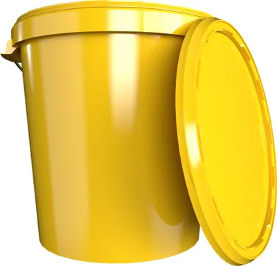 Produktbild von Eimer mit Deckel 30 L | Vorratseimer | Lebensmittelecht Gelb | Hobbock | 1 Stück