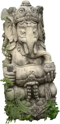 Produktbild von Schöne Ganesha aus Steinguss perfekt für den Garten die Terrasse oder den Vorgarten ist Frostfest Witterungsbeständig und Neu 70cm H, 1845a