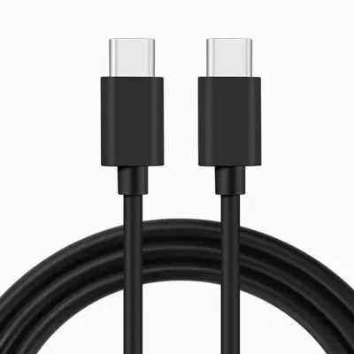 Produktbild von Schnellladekabel/Datenkabel USB C zu USB C 1m – Für iPhone 15, 16, e, Pro, Max, Samsung, Huawei, Xiaomi & mehr – Schwarz, Schnellladen & Datentransfer