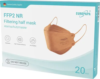 Produktbild von EUROPAPA 20x FFP2 Fisch Form Masken Atemschutzmaske 5-Lagen Staubschutzmasken hygienisch einzelverpackt EN149 Mundschutzmaske EU2016/425