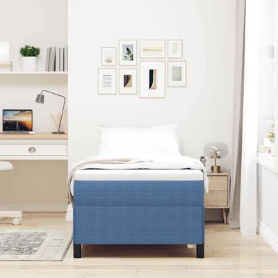 Immagine prodotto di Maison Exclusive - Letto boxspring blu 90 x 200 cm in velluto a coste