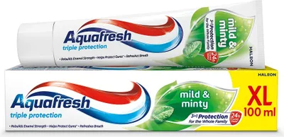 Produktbild von Aquafresh Dreifachschutz Zahnpasta Mild Minze, 100 ml
