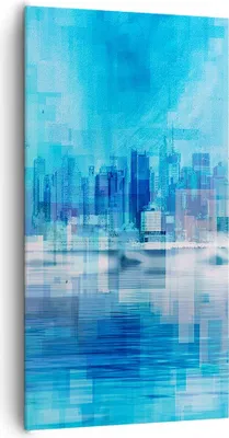 Produktbild von Bild auf Leinwand - Leinwandbild - Stadt Aussicht Wasser - 65x120cm - Wand Bild - Wanddeko - Leinwanddruck - Bilder - Kunstdruck - Wanddekoration - Leinwand bilder - Wandkunst - PA65x120-3488