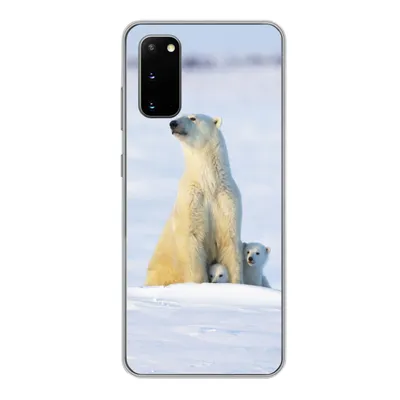 Produktbild von MuchoWow® Handyhülle Schutzhülle Hülle für Samsung Galaxy S20 Eisbär - Schnee - Jungtiere Silikon Softcase Handy Hülle - Bild