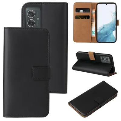 Produktbild von Handyhülle für Motorola Moto G55 5G Klapphülle Bookcase Flip Cover Hülle Handy Tasche Etui Farbe: Schwarz