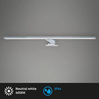 Immagine prodotto di Lampada da specchio a LED Lampada da specchio cromata 780 lumen 4.000K IP44 metallo 8W Briloner