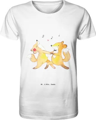 Produktbild von Mr. & Mrs. Panda Tshirt Füchse Salsa tanzen Größe M - Weiß - Geschenk, Tanzkurs, T-Shirt, Oberteil, Herren-T-Shirt, Herren, Baumwoll-T-Shirt, Tanzschule