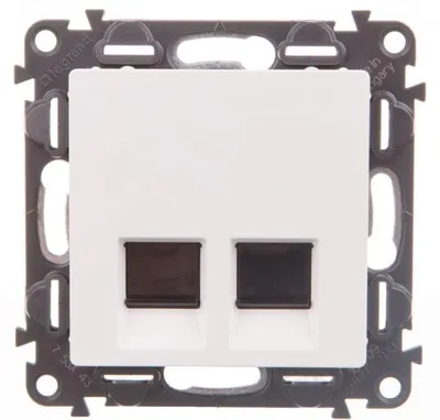 Produktbild von VALENA LIFE Doppel-Computerbuchse RJ45 Cat.6 UTP weiß 753143