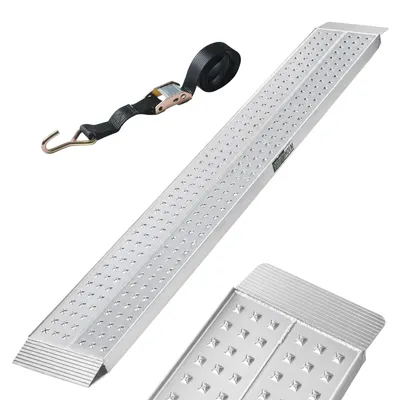 Produktbild von TRUTZHOLM 1 x Auffahrrampe 200 x 28 cm 270 kg Alu gelocht starr grau Verladerampe Motorradrampe