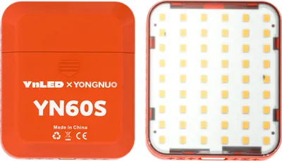Produktbild von YONGNUO YN60S Pocket LED-Videoleuchte, Mini-Kameraleuchte, 5500 K, 3-stufige Helligkeit, CRI95+, Fotoleuchte fuer Fotografie, Videokonferenzen, Vlogs, Live-Streaming