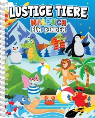 Produktbild von Lustige Tiere Malbuch