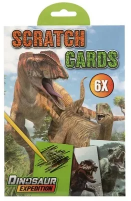 Zdjęcie produktu dla Wydrapywanka Dino - 6 kartek z motywem dinozaurów