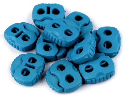 Produktbild von 10 Kordelstopper mit zwei Löchern 20x20mm, Durchzug 5mm - 35 Farben