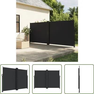 Produktbild von The Living Store Seitenmarkise Ausziehbar Schwarz 180x1000 cm