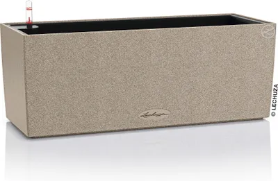 Produktbild von LECHUZA-Pflanzgefäß BALCONERA Stone 50 Sandbeige | Balkonkasten mit Bewässerungssystem und Pflanzeinsatz | Naturstein-Optik | 50 x 19 x 19 cm | 15651