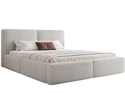 Produktbild von KLICKMOEBEL Polsterbett 140x200 cm HEKORA 18 mit Bettkasten, Bouclé Holzrahmen mit Lattenrost