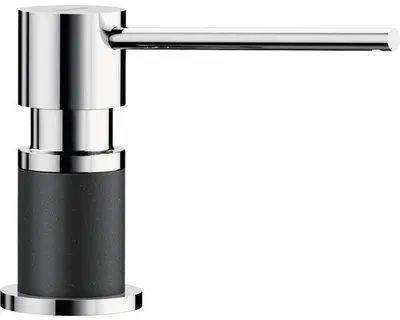 Produktbild von BLANCO LATO Spülmittelspender SILGRANIT-Look zweifarbig anthrazit/chrom