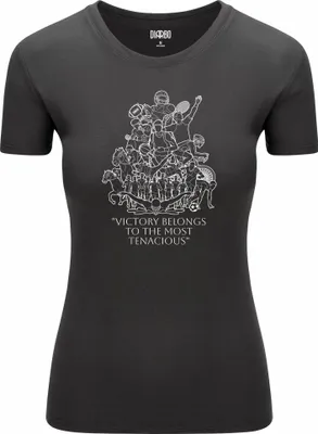 Produktbild von Diarbo Damen T-Shirt mit Sport Druck Die hartnäckigsten Spieler Dunkelgrau Gr.L
