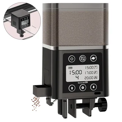 Produktbild von Automatischer Fischfutterautomat Aquarium 320ml Futterspender mit Timer LCD USB Auto Fütterung für Aquarium Fische Urlaub