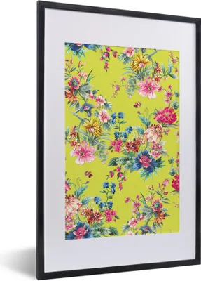 Produktbild von MuchoWow® MuchoWow® Gerahmtes Poster Blumen - Pastell - Farben 40x60 cm - Poster mit zchwarzem Bilderrahmen - Poster in Rahmen