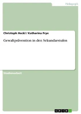 Produktbild von Gewaltprävention in den Sekundarstufen