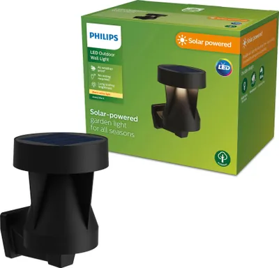 Obrázok produktu pre Philips 8720169386853, Vonkajšie nástenné osvetlenie, Čierna, Plast, IP44, Záhrada, Patio, III