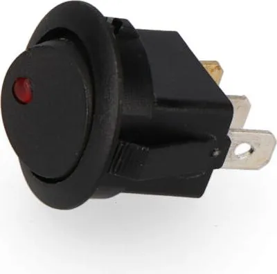 Produktbild von Schalter mit Stift 6,5A 250V mit Leuchtanzeige, im Verpackung
