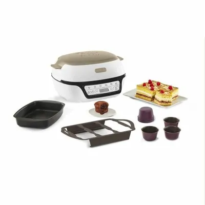 Produktbild von TEFAL Intelligente Kuchenmaschine, 5 präzise Programme, Antihaft-Form, 6 Creabake-Muffinformen, Cake Factory KD804910