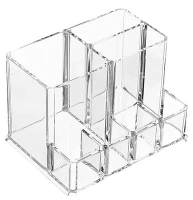 Produktbild von Multifunktionaler Make-up-Organizer aus transparentem Acryl, für Make-up, Kosmetik, Schmuck, Accessoires, Badezimmerartikel und zur Aufbewahrung (rechteckig)