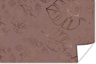 Produktbild von MuchoWow® Poster Muster - Rot - Bronze - Luxus 60x40 cm - Schlafzimmerdekoration