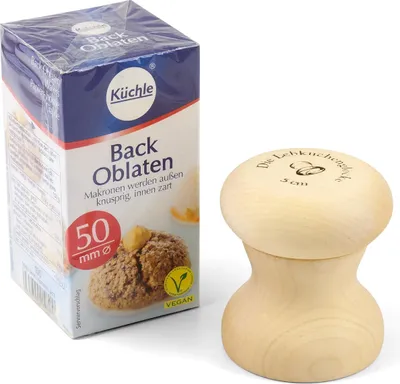 Produktbild von Lebkuchenglocke | Das Original | Lebkuchenformer Set 5 cm | inkl. Backoblaten | idealer Helfer zum backen von perfekten Lebkuchen, Makronen und Plätzchen