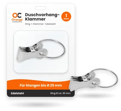 Produktbild von Duschvorhangstange Teleskop Klemm Vorhang Kleider Stange Duschvorhang Ständer Klammer
