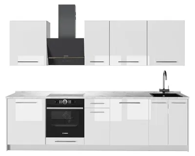 Immagine prodotto di Cucina componibile Vicco Fame-Line Bianco lucido/Bianco 280 cm senza piano di lavoro, Model 64243