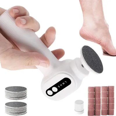 Produktbild von Elektrischer Hornhautentferner, 2-in-1 elektrisches Fußpflegegerät, sechs Geschwindigkeitsstufen, geeignet für die Fuß- und Nagelpflege.