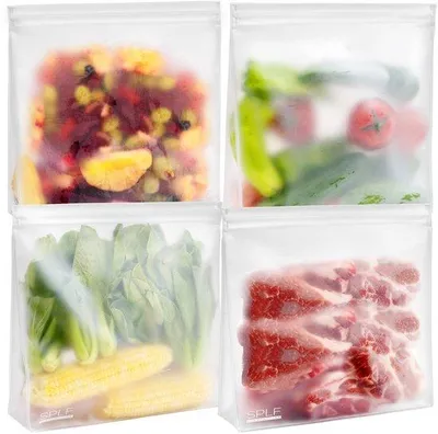 Productafbeelding van 4 Stuks Herbruikbare Gallon Vriezerzakken BPA Vrij