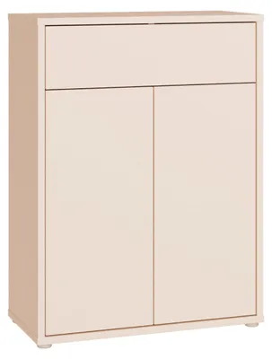 Obrázek produktu pro Skříň na boty Forte ALICE SPRINGS, moderní, minimalistický design, 2 dveře, 1 zásuvka, materiál: dřevovláknitá deska, barva: béžová (kašmír), rozměry: 74,5 cm (šířka) x 99,1 cm (výška) x 34,9 cm (hloubka)