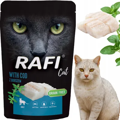Produktbild von RAFI Nassfutter für Katzen – Pastete mit Kabeljau, 100 g – 1 Stück