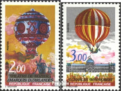 Produktbild von Briefmarken Frankreich 1983 Mi 2387-2388 (kompl.Ausg.) postfrisch Luftfahrtgeschichte
