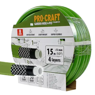 Obrázok produktu pre Záhradná hadica Procraft PR-4GH1315 4 vrstvy, 1/2 15 m