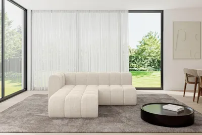 Produktbild von ALTDECOR Modulares Sofa Ecksofa in L-Form - Darnel-L1 - 205x177x70 cm Beige - Corner modular Sofa Eckcouch Couch Wohnlandschaft Cauchsofa Bodensofa Polstersofa