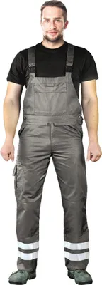 Produktbild von Arbeitslatzhose mit Reflektoren grau 50