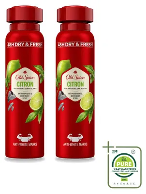 Obrázek produktu pro 2 kusy deodorantu Old Spice Citron ve spreji, objem 150 ml – velkopack