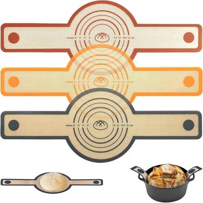 Produktbild von Silikon Brotbakmatten 21 cm, 3er-Set, Antihaft Backmatte, für Küche