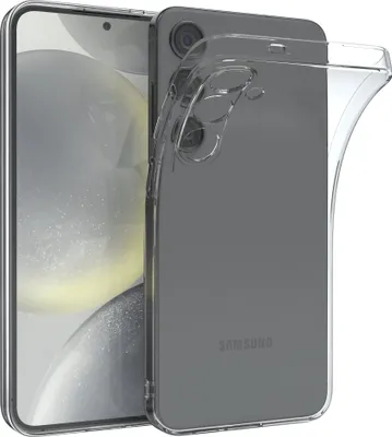 Produktbild von EAZY CASE Hülle kompatibel mit Samsung Galaxy S24 Plus Slimcover Clear Clear Schutzhülle Silikon, Ultra dünn, Slimcover, Handyhülle, Silikonhülle, Backcover, Durchsichtig, Klar Transparent