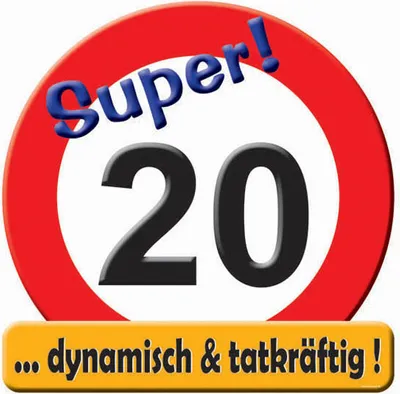 Produktbild von NEW CO VERTRIEBSGMBH Riesen-Schild "Hurra!20" 0 0 0